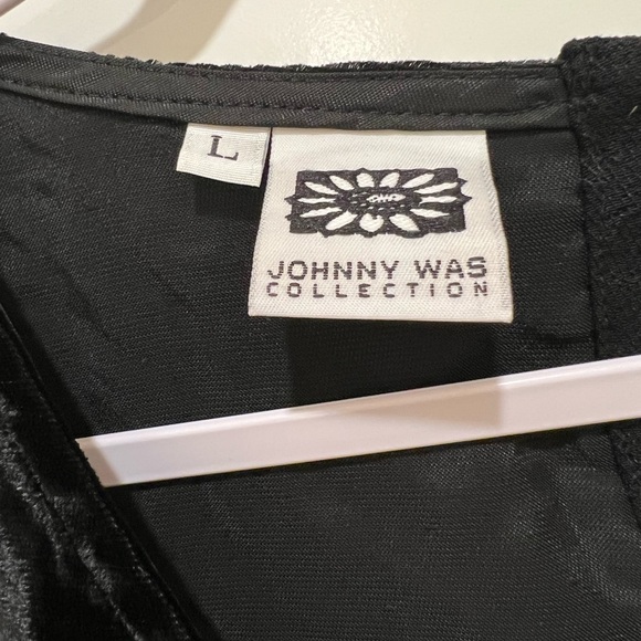 Vintage Johnny Was Large oversized Whimsigoth oversized velvet black dress - Picture 4 of 6